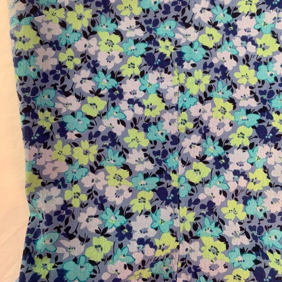 Floral Print Sleeveless Knee Length Dress High Neck Pencil Shift Sheath Size 5/6 - Picture 7 of 15